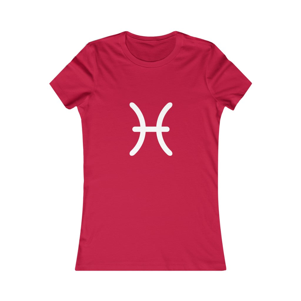 Women's Pisces Zodiac Sign Glyph Tee