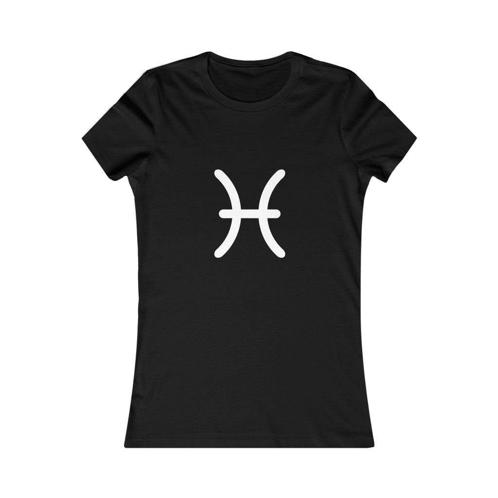 Women's Pisces Zodiac Sign Glyph Tee