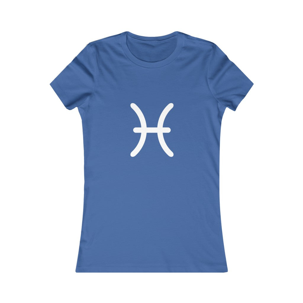 Women's Pisces Zodiac Sign Glyph Tee