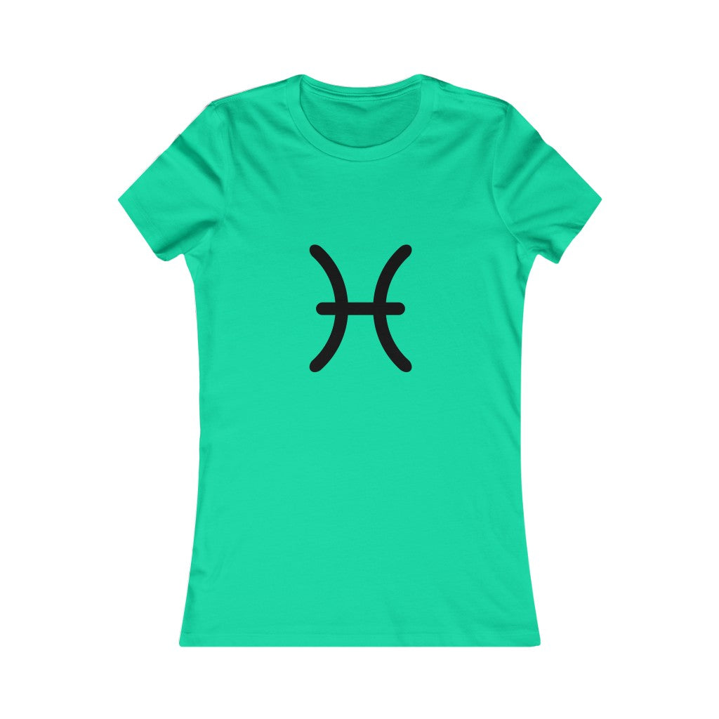 Women's Pisces Zodiac Sign Glyph Tee