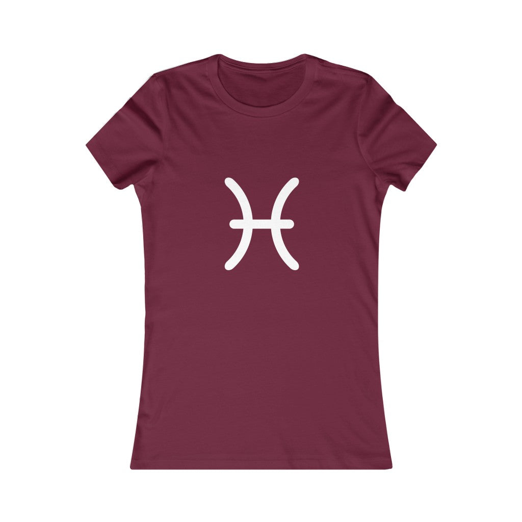 Women's Pisces Zodiac Sign Glyph Tee