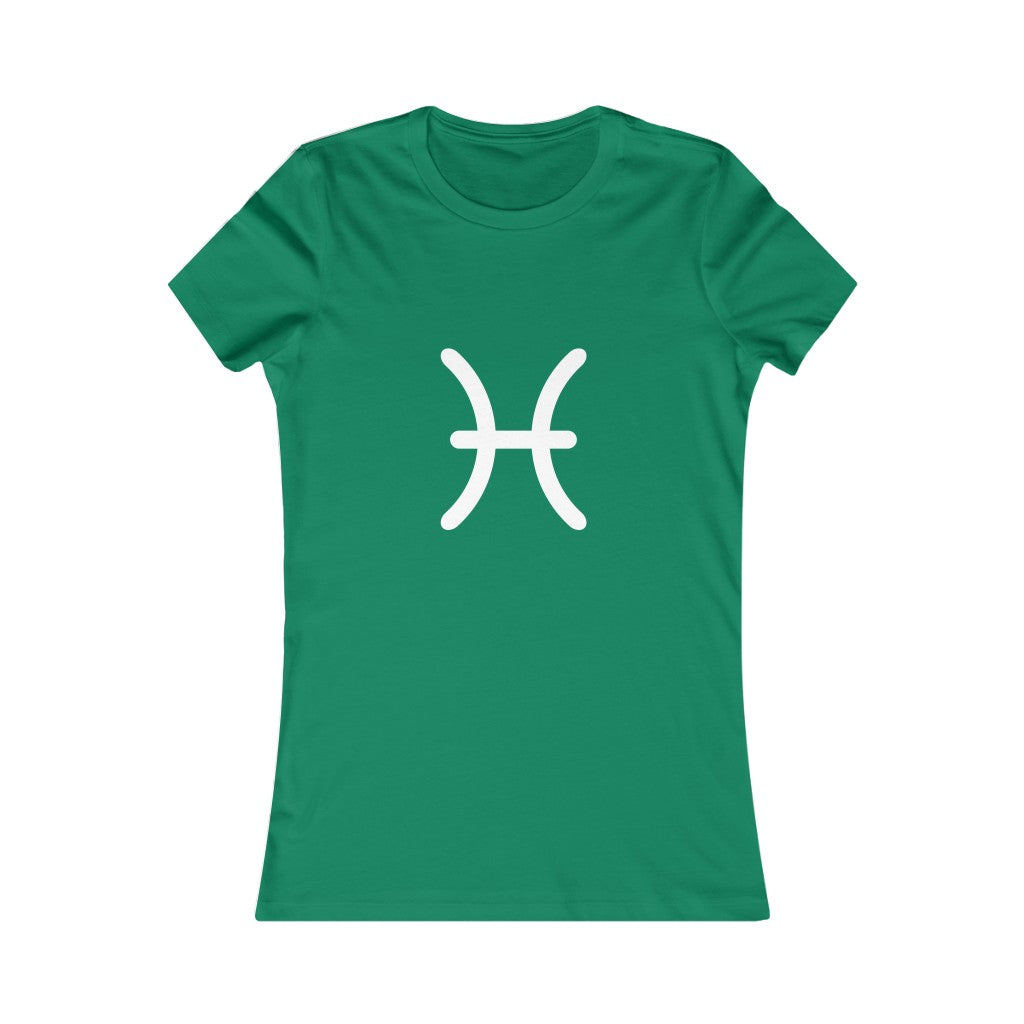 Women's Pisces Zodiac Sign Glyph Tee